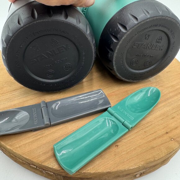 Stanley Classic 10oz Thermos Set Green and Gray Insulated Leak Proof Portable Ha - Picture 7 of 12